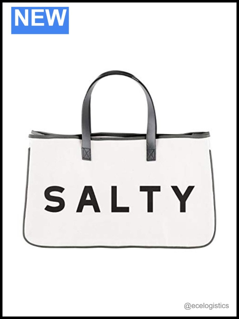 Waterproof Canvas Tote Genuine Leather Handles Heavyweight Cotton
